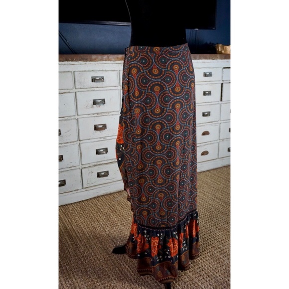 Anthropologie Farm Rio Cordoba Maxi Skirt New S - Picture 6 of 11